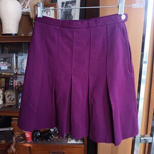 24" sz 7 Vintage 1970's Womens Skirt pleated Royal Purple Tami California Skirt